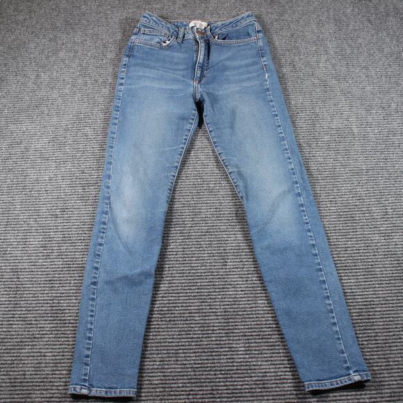 Forever 21 Jeans Womens 26 Blue Skinny Mid Rise Stretch 28 Inseam - Picture 2 of 8